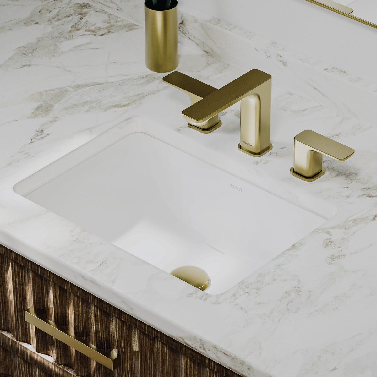 Valera 18" Rectangular Undermount Vitreous China Bathroom Sink In White