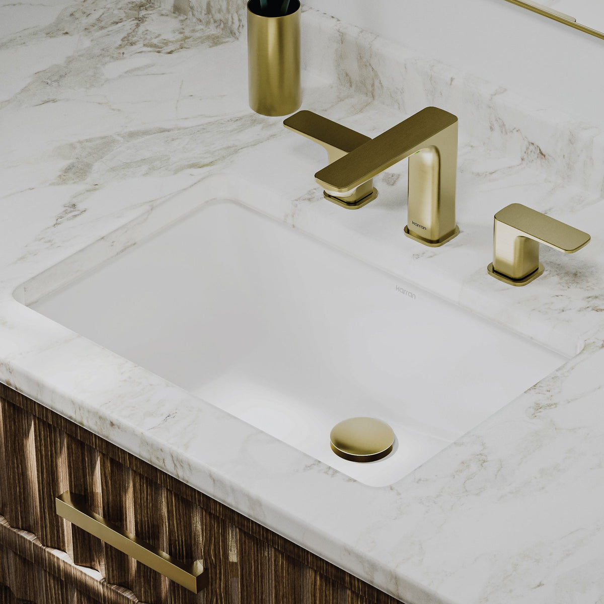 Valera 21" Rectangular Undermount Vitreous China Bathroom Sink In White