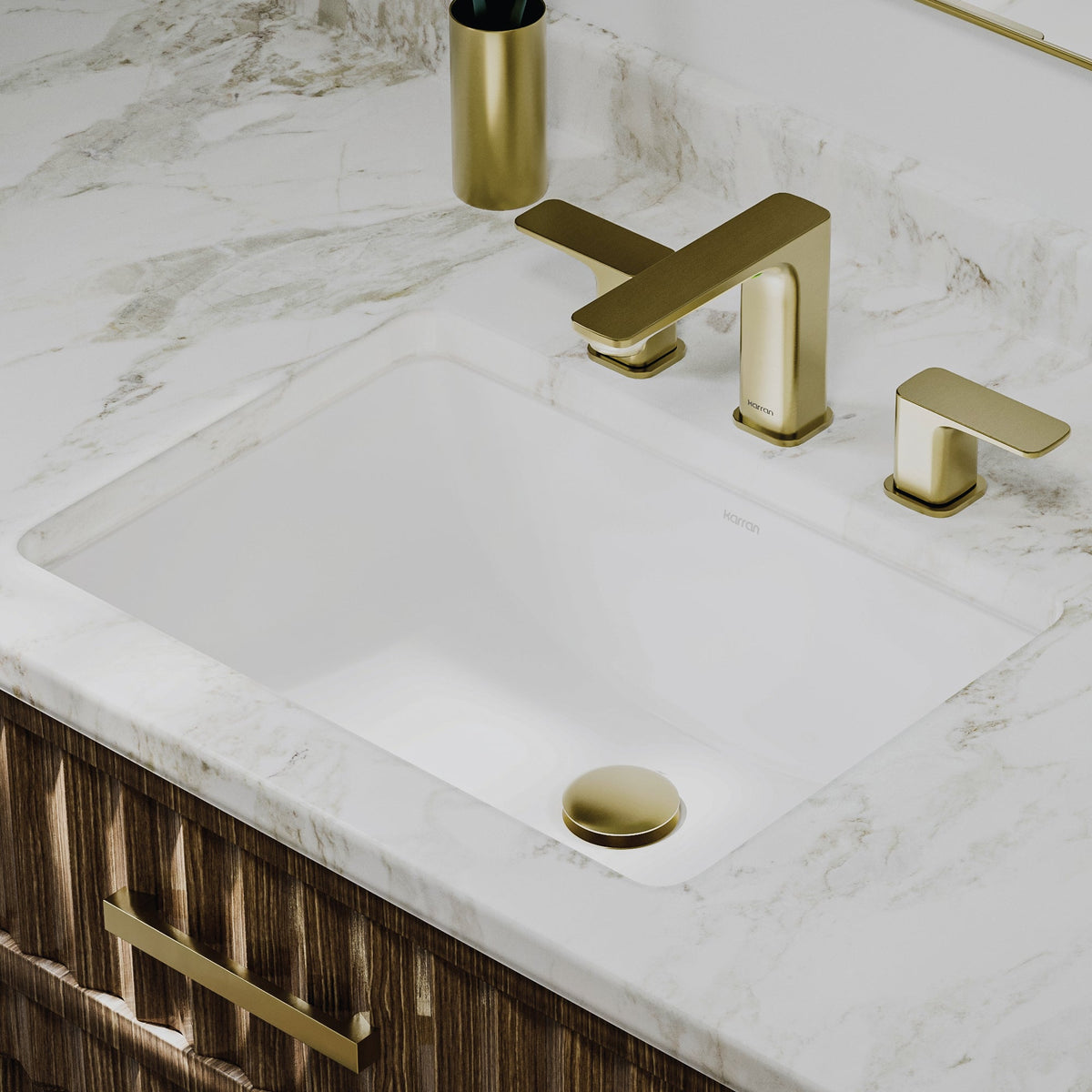 Valera 21" Rectangular Undermount Vitreous China Bathroom Sink In White
