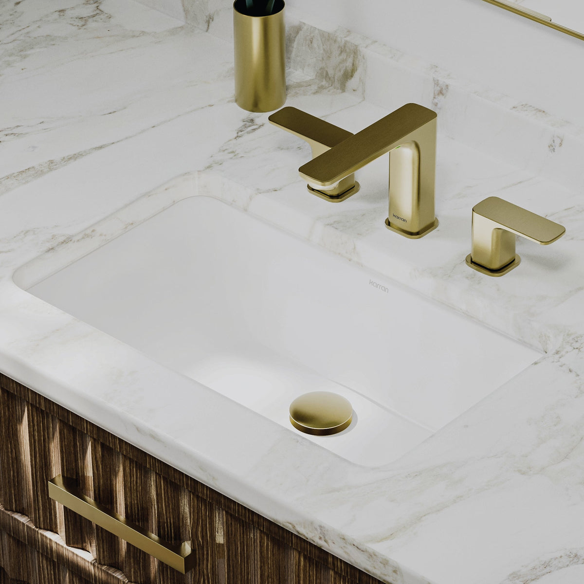 Valera 21" Rectangular Undermount Vitreous China Bathroom Sink In White