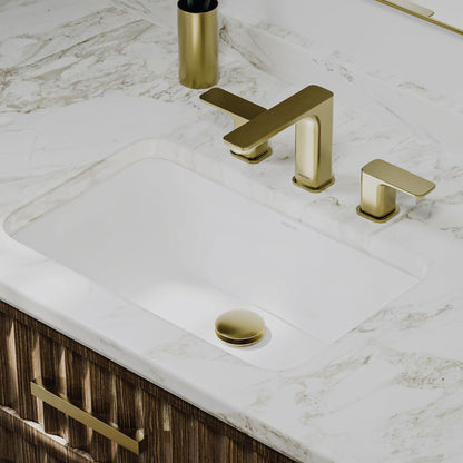 Valera 20" Rectangular Undermount Vitreous China Bathroom Sink In White