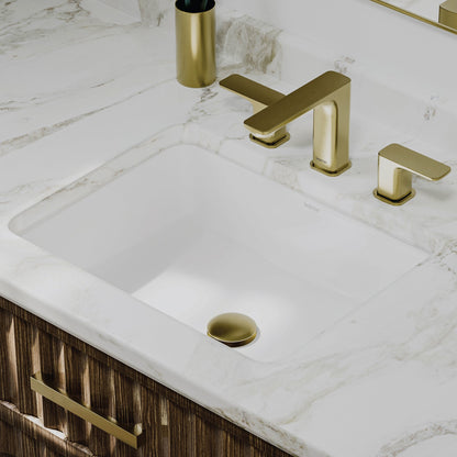 Valera 20" Rectangular Undermount Vitreous China Bathroom Sink In White