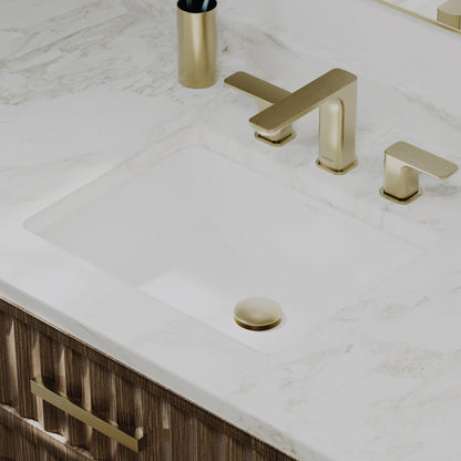 Valera 18" Rectangular Undermount Vitreous China Bathroom Sink In White