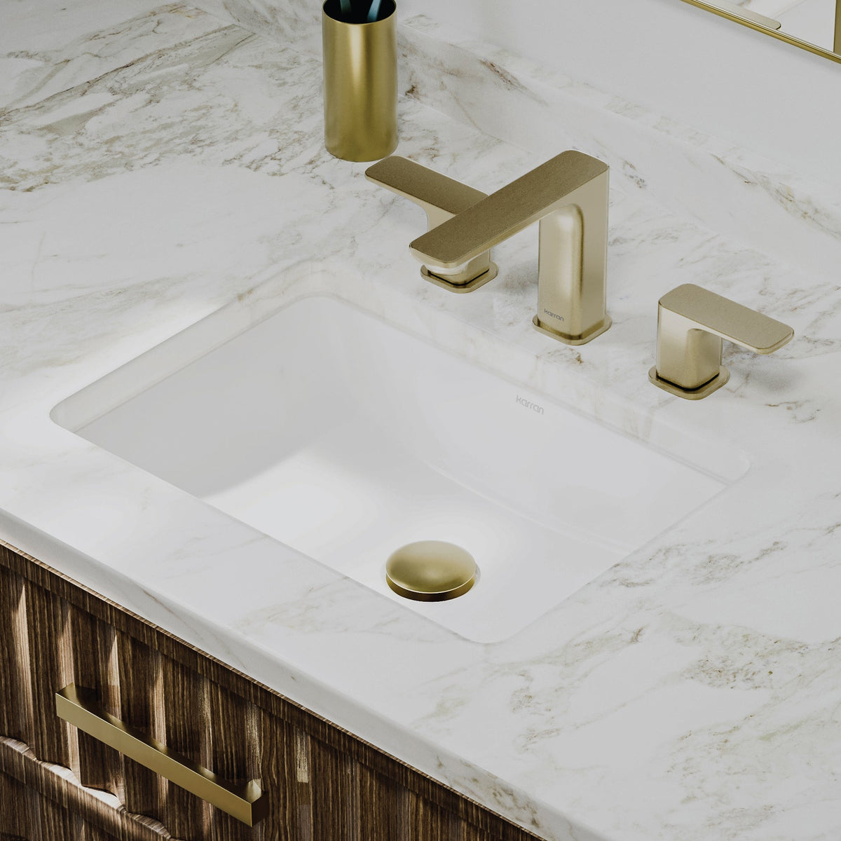 Valera 18" Rectangular Undermount Vitreous China Bathroom Sink In White