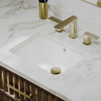 Valera 17" Rectangular Undermount Vitreous China Bathroom Sink In White