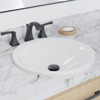 17-3/4" Top Mount Vitreous China Bathroom Sink In White