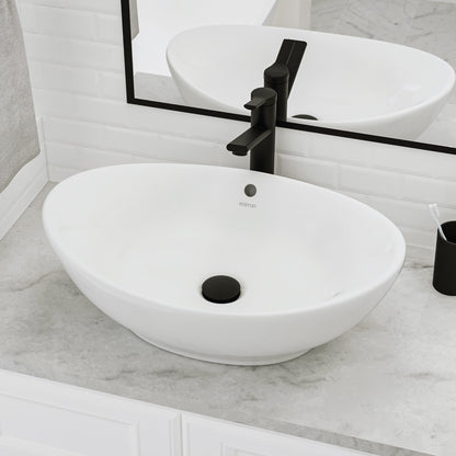23" Vessel Vitreous China Bathroom Sink In White