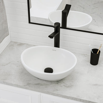 15" Vessel Vitreous China Bathroom Sink In White