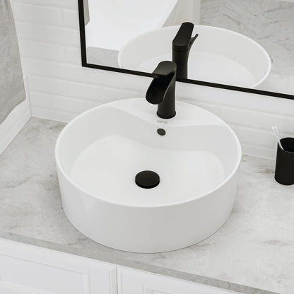 18" Vessel Vitreous China Bathroom Sink In White