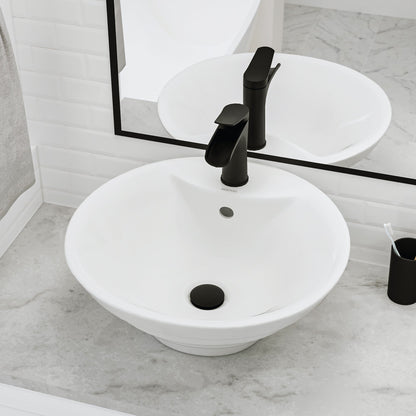 18" Vessel Vitreous China Bathroom Sink In White