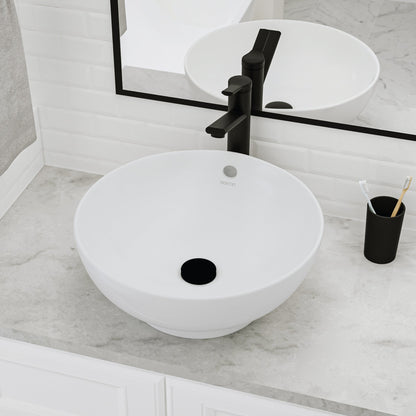 16" Vessel Vitreous China Bathroom Sink In White