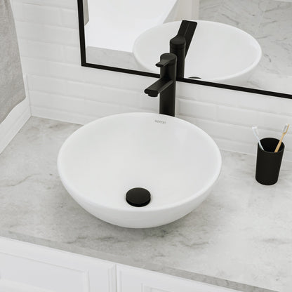 15" Vessel Vitreous China Bathroom Sink In White