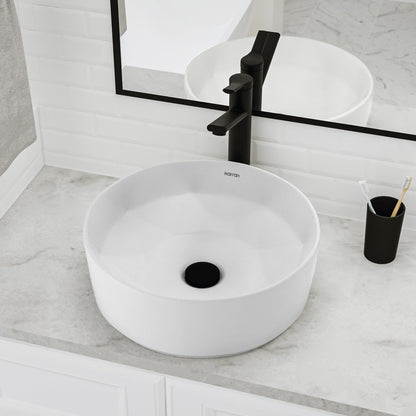 16" Vessel Vitreous China Bathroom Sink In White