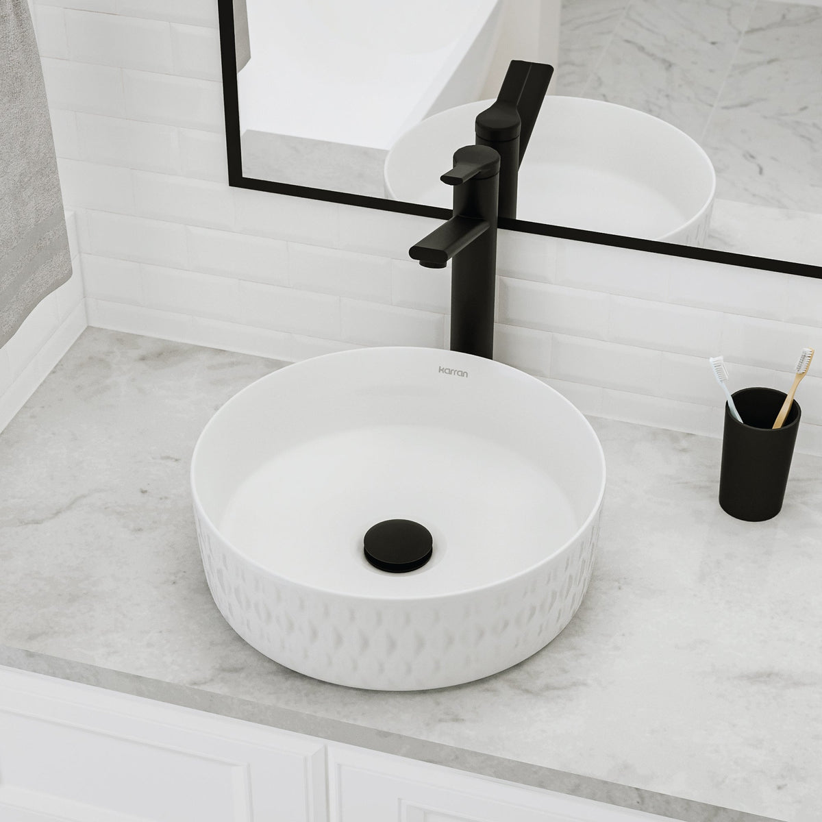 14" Vessel Vitreous China Bathroom Sink In White