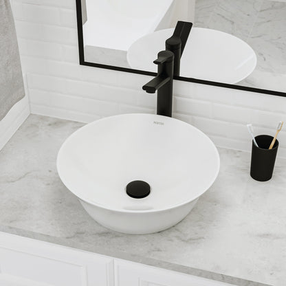 16" Vessel Vitreous China Bathroom Sink In White