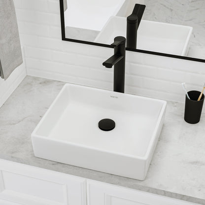 15" Vessel Vitreous China Bathroom Sink In White