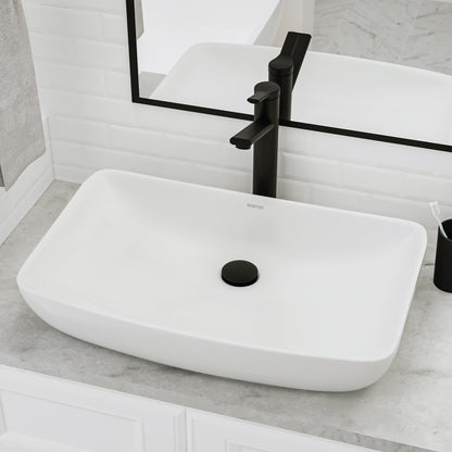 24" Vessel Vitreous China Bathroom Sink In White