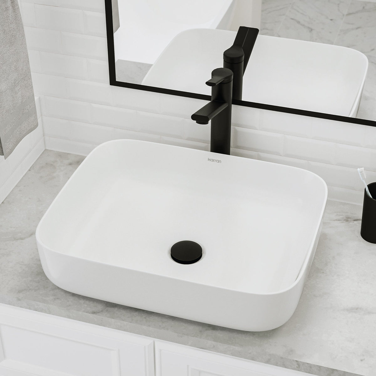 20" Vessel Vitreous China Bathroom Sink In White