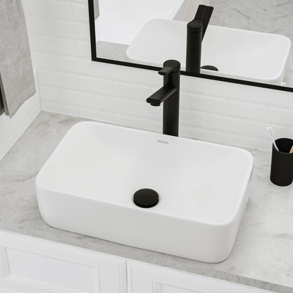 19" Vessel Vitreous China Bathroom Sink In White