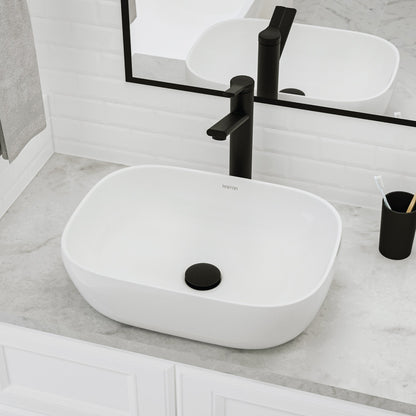 19" Vessel Vitreous China Bathroom Sink In White