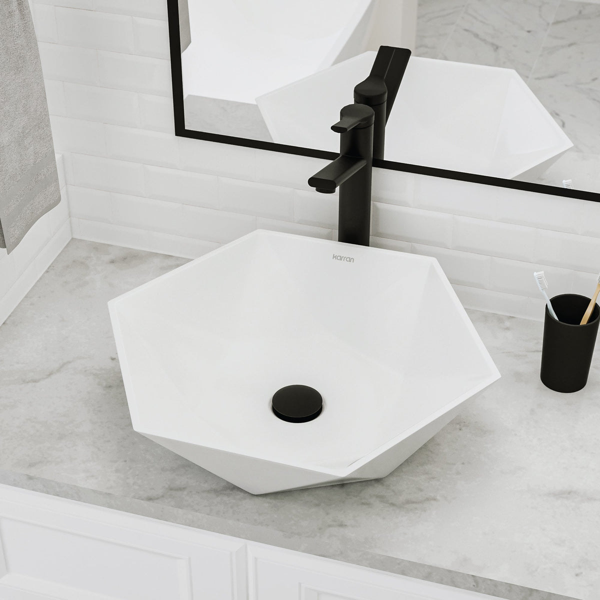 18" Vessel Vitreous China Bathroom Sink In White