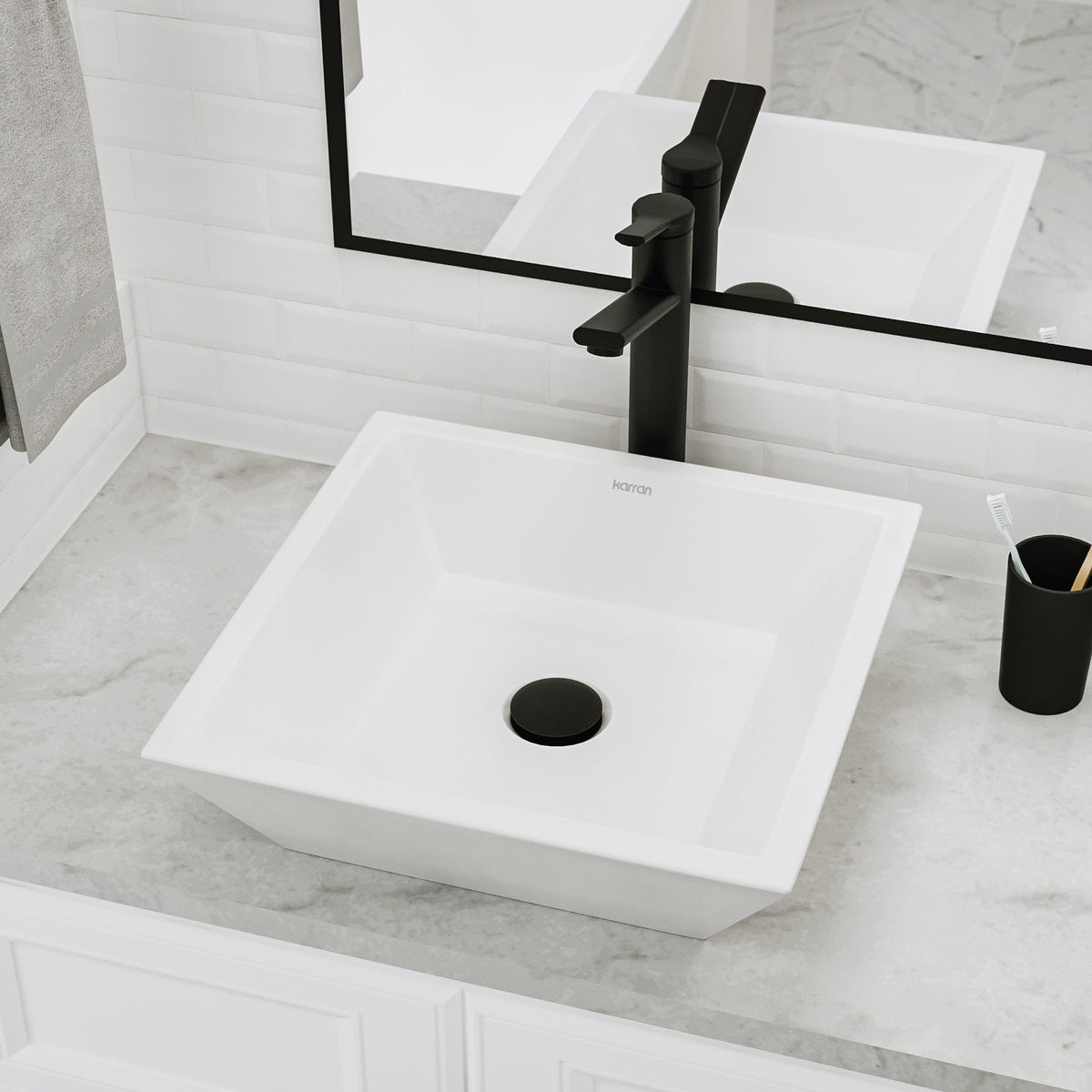 16" Vessel Vitreous China Bathroom Sink In White