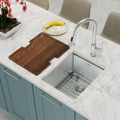 15" Undermount Single Bowl Stainless Steel Workstation Bar/Prep Sink
