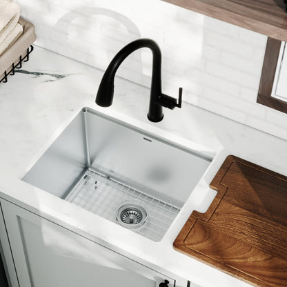 23" Undermount Single Bowl Stainless Steel Workstation Laundry Sink
