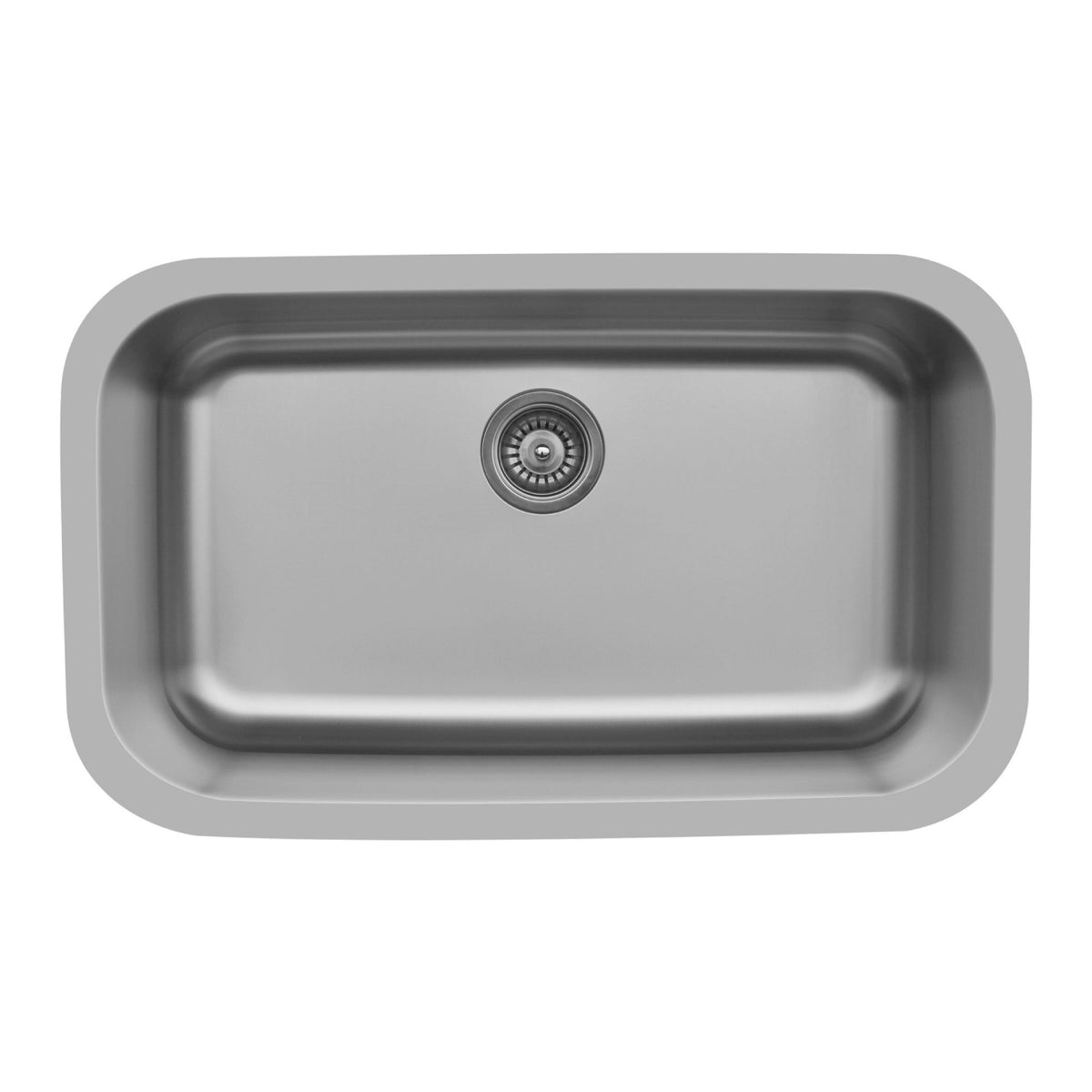 30-7/8" Seamless Undermount Large Single Bowl Stainless Steel Kitchen Sink