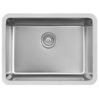 23-7/8" Seamless Undermount Single Bowl Stainless Steel Kitchen Sink