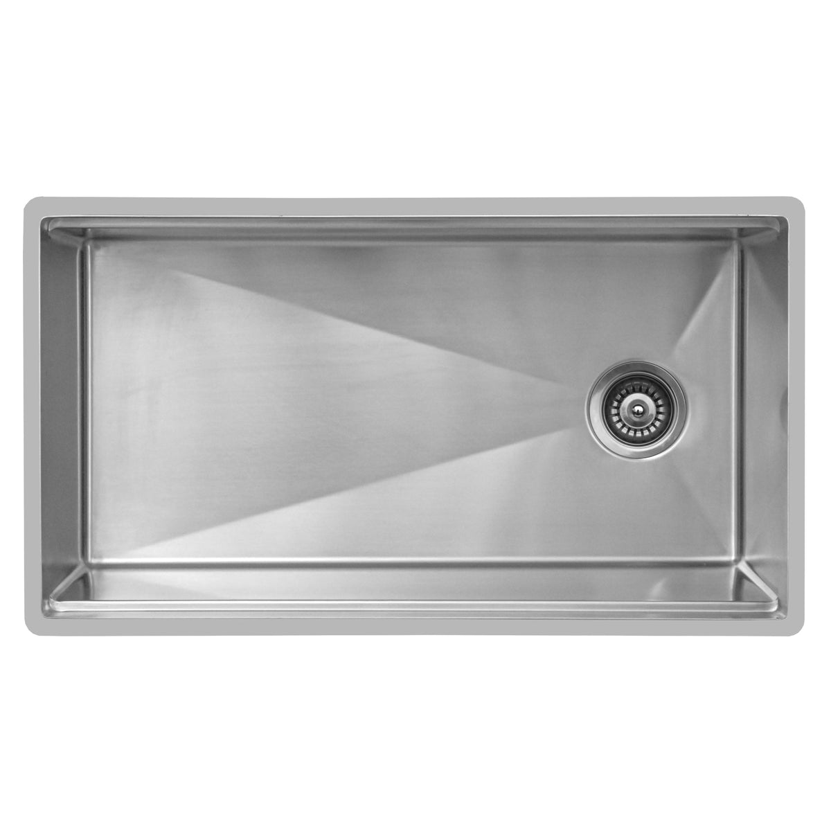 32-1/2" Seamless Undermount Large Single Bowl Stainless Steel Workstation Kitchen Sink
