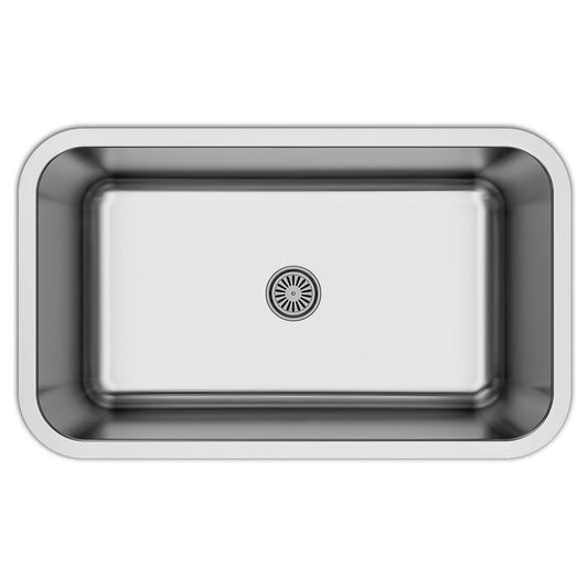 Profile 30" Undermount 16 Gauge Single Bowl Stainless Steel Kitchen Sink