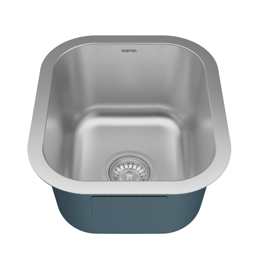 Profile 15" Undermount 16 Gauge Stainless Steel Single Bowl Bar Sink