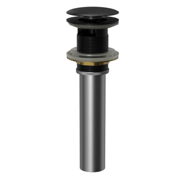 Pop-Up Bathroom Sink Drain with Overflow In Matte Black