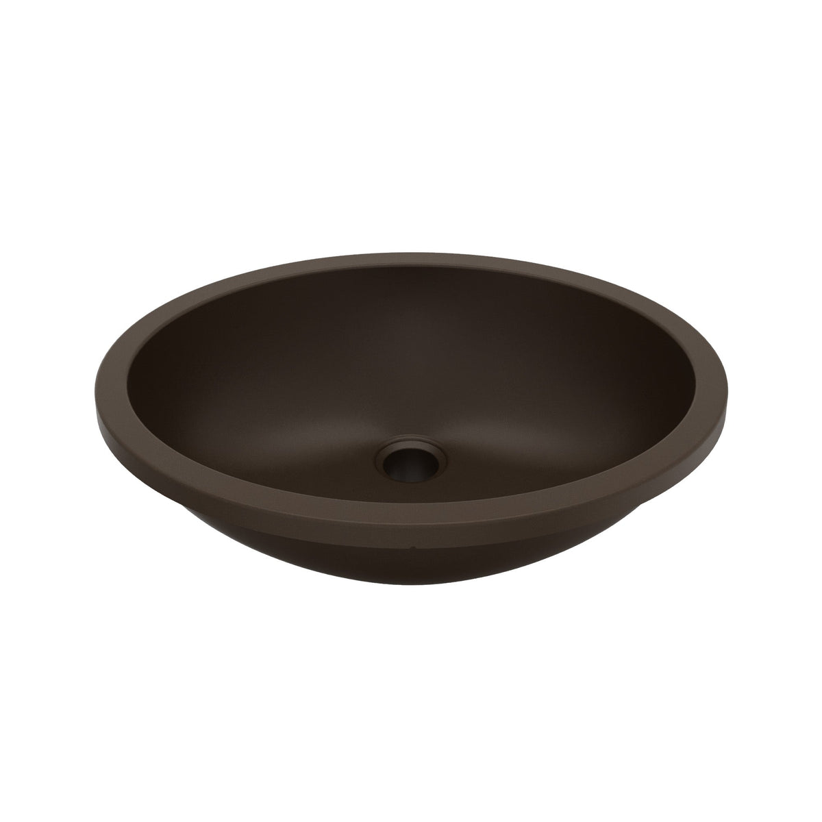 19" Seamless Undermount Quartz Composite Bathroom Sink In Brown