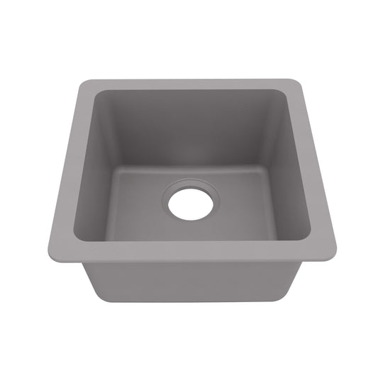 16-5/8" Seamless Undermount Quartz Composite Bar/Prep Sink In Grey