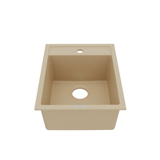 15-3/4" Top Mount Quartz Composite Bar/Prep Sink In Bisque