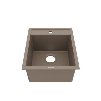 15-3/4" Top Mount Quartz Composite Bar/Prep Sink In Concrete