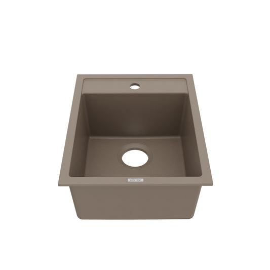 15-3/4" Top Mount Quartz Composite Bar/Prep Sink In Concrete