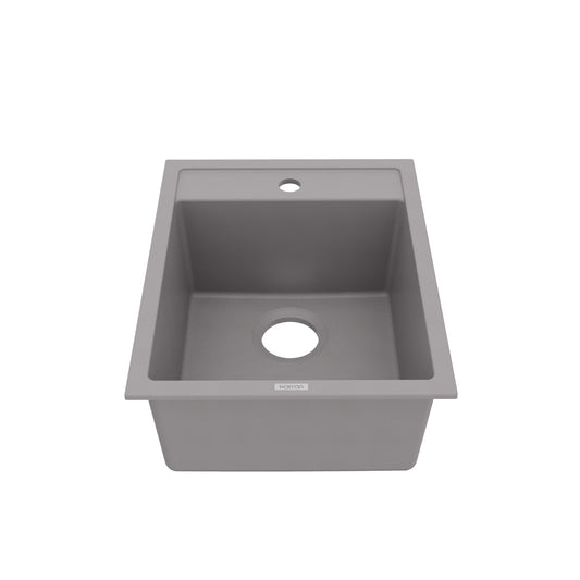 15-3/4" Top Mount Quartz Composite Bar/Prep Sink In Grey