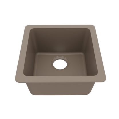 16-5/8" Undermount Quartz Composite Bar/Prep Sink In Concrete