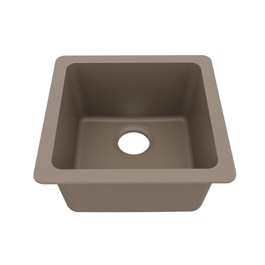16-5/8" Undermount Quartz Composite Bar/Prep Sink In Concrete