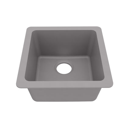 16-5/8" Undermount Quartz Composite Bar/Prep Sink In Grey