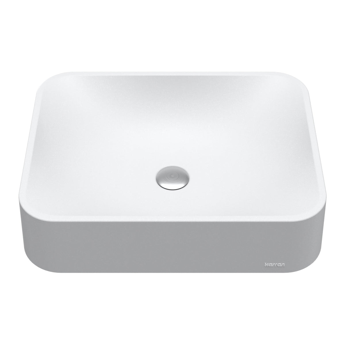 21-1/2" Vessel Quartz Composite Bathroom Sink In White