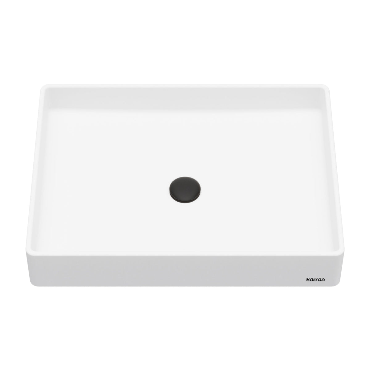 23-5/8" Vessel Quartz Composite Bathroom Sink In White