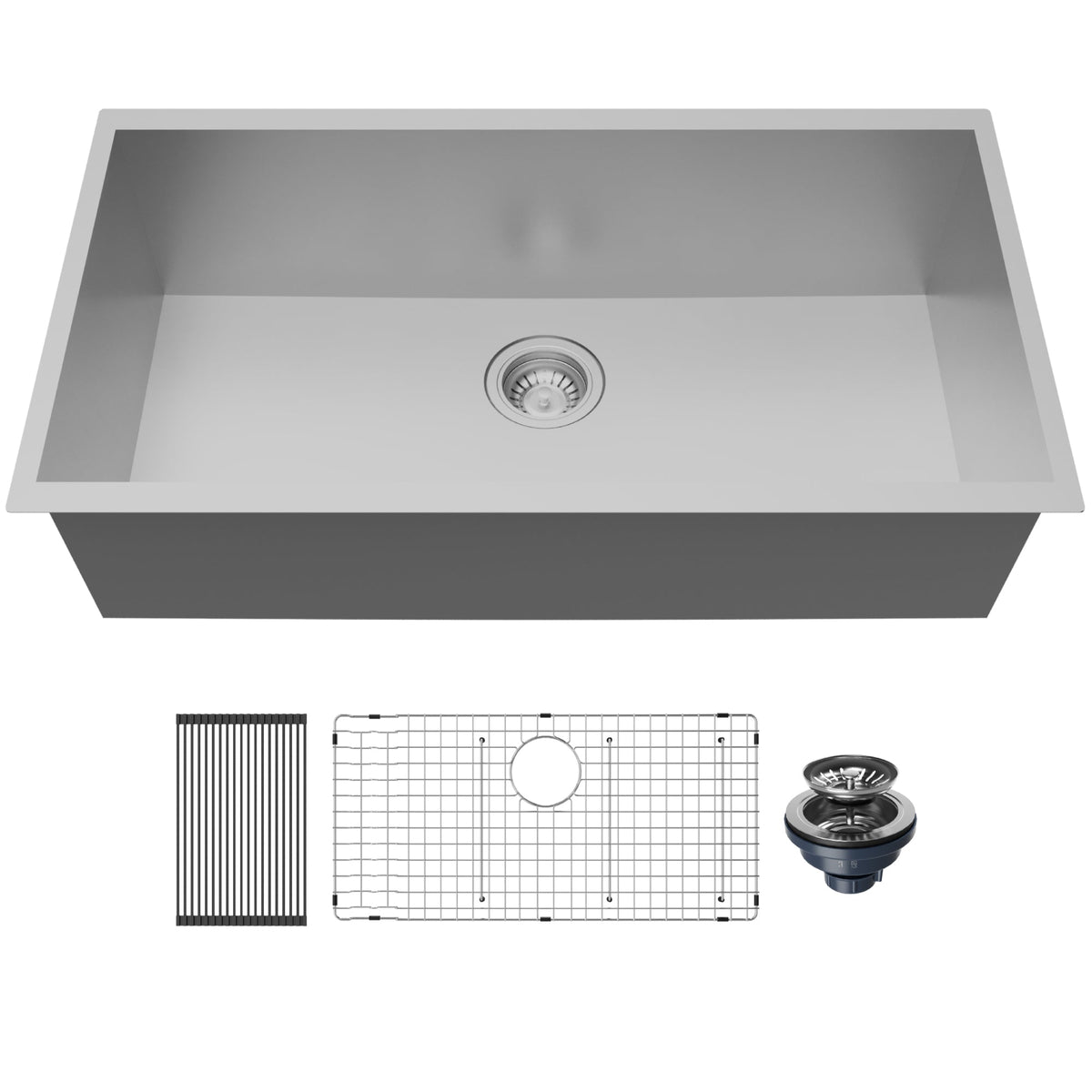 Fusion 33" Undermount 18 Gauge Single Bowl Stainless Steel Sink with Accessories