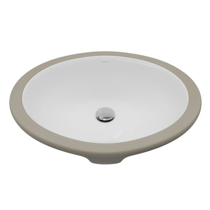 Valera 17" Oval Undermount Vitreous China Bathroom Sink In White
