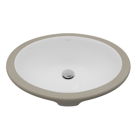 Valera 17" Oval Undermount Vitreous China Bathroom Sink In White