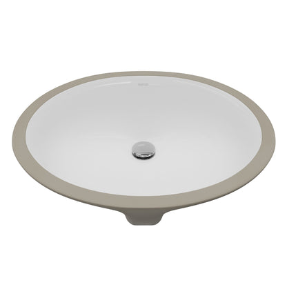 Valera 19" Oval Undermount Vitreous China Bathroom Sink In White