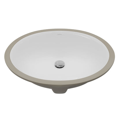 Valera 18" Oval Undermount Vitreous China Bathroom Sink In White